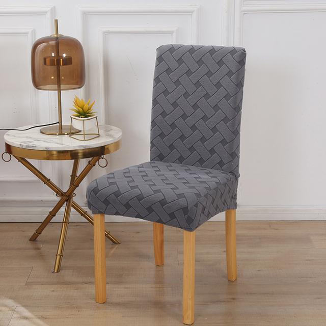 Soft Jacquard Soild Colour Chair Slipcovers Elastic Dustproof Cover Sets For Living Room Room Hotel Office Home Chairs Machine Washable Removable