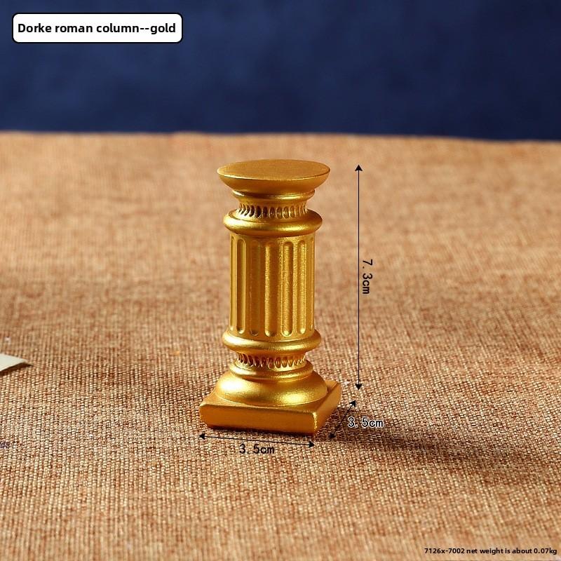 Modern Resin Craft Roman Pillar Desk Ornament For Party Decor And Gifting