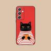 Cute Coffee Cat Matte TPU Mobile Phone Case for Samsung Galaxy S26 S25 S24 S23 S22 S21 S20 Note20 Plus FE Ultra Colorful Cover