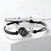 Yin Yang Harmony Tai Chi Men & Women Handmade Black & White Bracelet Set