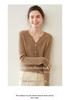 2024 Women's Fall/Winter Round-Neck Ribbed Cashmere Cardigan Sweater: Elegant Knitwear