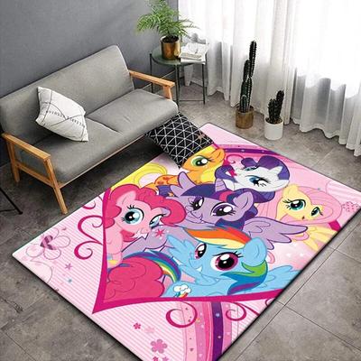 Rainbow Unicorn Pony Carpet for Living Room,Soft Flannel Rug for Bedroom ,Anti-Slip BATHROOM Mat, Door Mat Area Rug Kitchen Mat