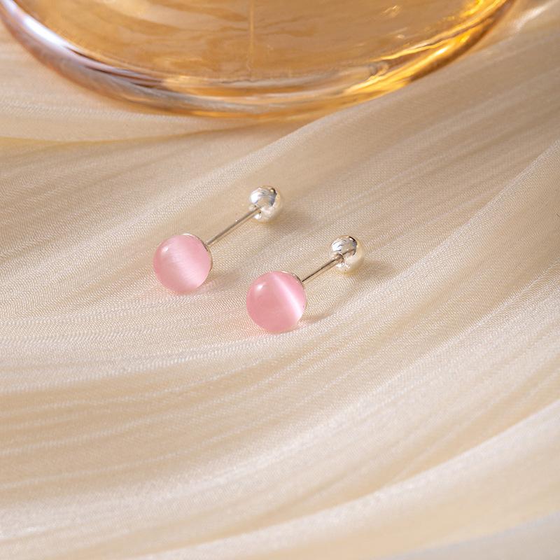 Simple Temperament, Small Earrings, Macaron Jelly Color, Adzuki Bean Stud Earrings, Students' Ear Holes, No Need To Pick Exquisite Earrings.