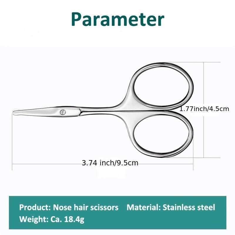 Forbici per sopracciglia a lama curva Acciaio inossidabile professionale Trimmer di precisione Sopracciglia Ciglia Rimuovi peli Strumento Forbici per peli del naso