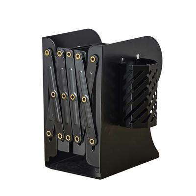 Best Desktop Book Stand with Pen Office Organization Supplies Answer Holder, Black, Foldable, Extendable, Sturdy, Compact, Bookend, Desk/Tabletop