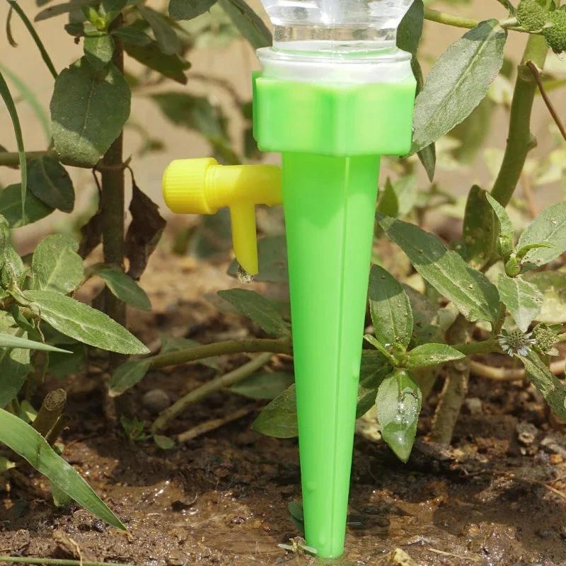 Automatic Drip Irrigation Spike, Adjustable Self Watering Dripper Device for Flower Potted Plants, Garden Greenhouse Auto Watering System Accessory