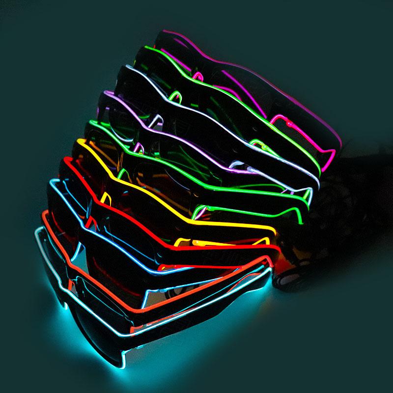 NEW Led Glasses Lights Rave Parties Glowing Glasses with Led Light Up Glasses Led Sunglasses Wedding Party Accessories SG05