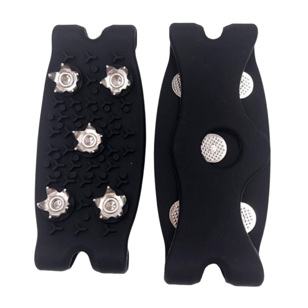 

1Pair 5-Stud Anti-Skid Shoe Covers Wear-resistant Non-Slip Snow Claw Shoe Covers Walking Hiking Accessories Universal чёрный