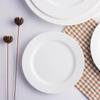 Pure White Ceramic Round Flat Plate