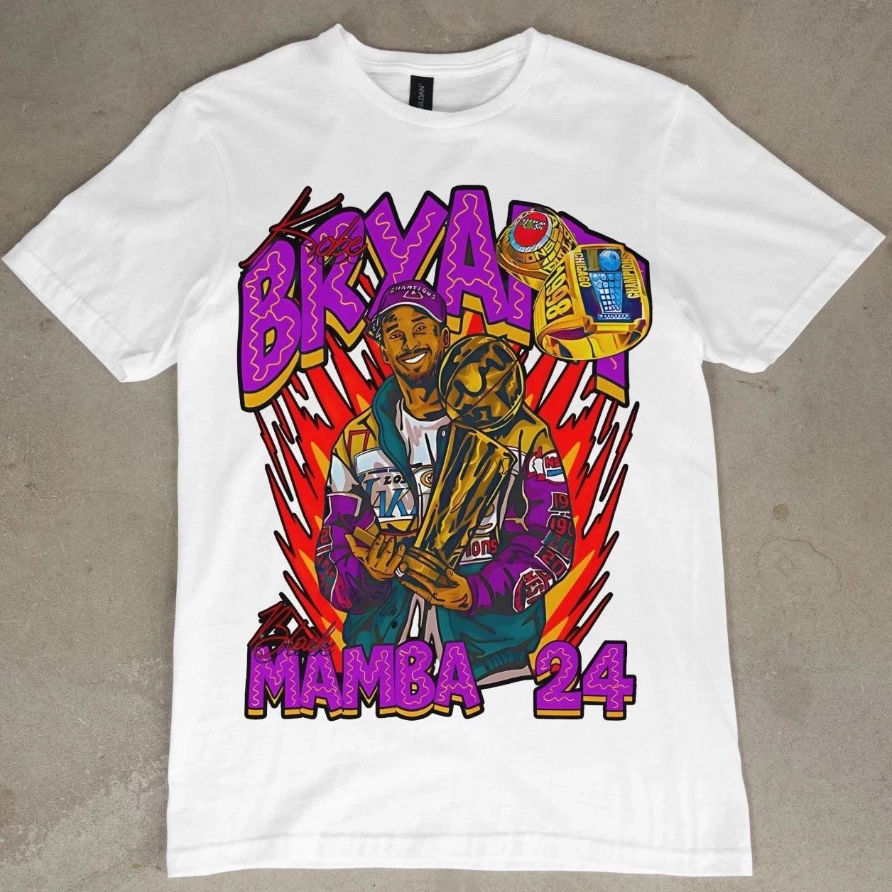Kobe Bryant Los Angeles Lakers Graphic Tee T-Shirt Men’s NBA Black Mamba Retro 2XL