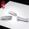 Sterling Silver 999 Wheat Ear Spacer Beads for DIY Bracelets - 3D Traditional Craft Pure Silver Jewelry Accessory.
