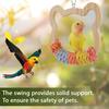 Parrot Swing Animal Shape Birds Swing Cotton Rope Wrapped Birds Playground Birdcage Swing for Lovebird Conure Cockatiel Budgie