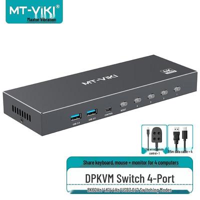 MT-viki 4-Port DisplayPort 8K KVM Switch