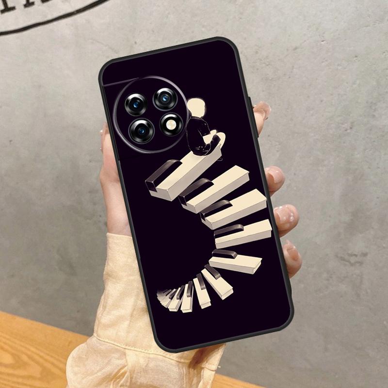 Music Piano Elegant Case For OnePlus 15R 15 13R 13 13T 12 12R 11 10 10R 10T 8T Nord CE 5 2 3 4 Lite N20 N30 Cover