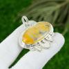 Natural Golden Rutile Gemstone Pendant 925 Sterling Silver Jewelry For Girls