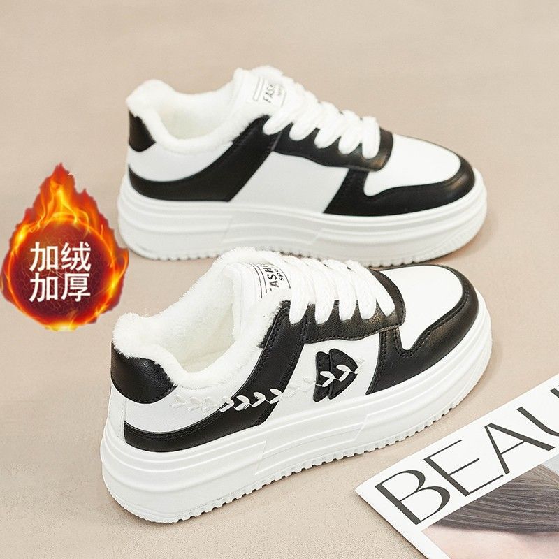 

Fleece women s shoes new winter warm sports cotton shoes student campus waterproof and non-slip running shoes 40 чорний