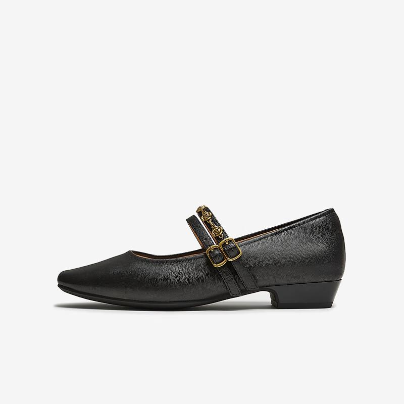 TATA Women's Sheepskin Mary Jane Flats