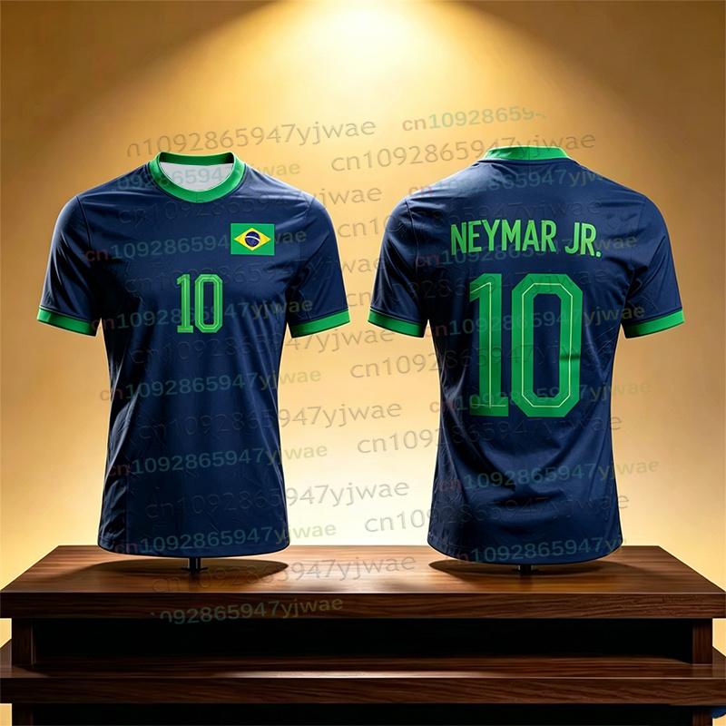 Neymar & VINI JR 3D Printed Football Jersey For Men Women Summer Fashion Sports Breathable Shorts Sleeve Soccer Tees
