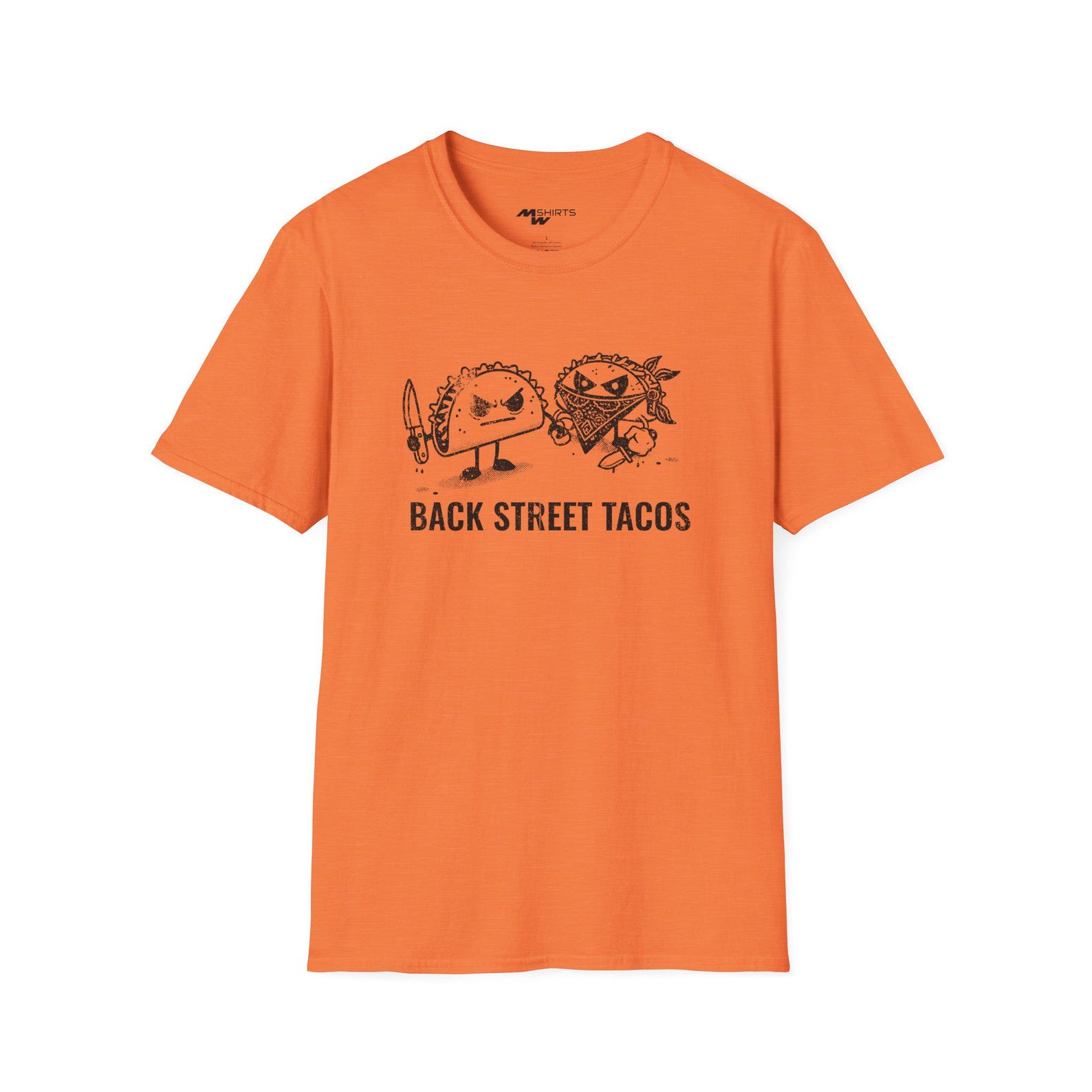 Back Street Tacos/ Comic-Style T-Shirt/ Unisex Softstyle T-Shirt L