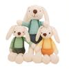 Cartoon Long Cuddly Eared Bunny Plush Toy Vest Stuffed Animal Doll Kids Gift