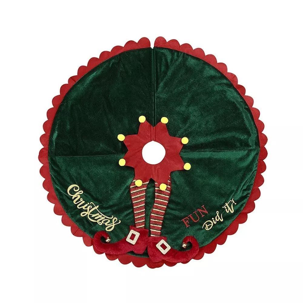 Fashion Comfortable Touch Christmas Tree Ornaments Indoor Reusable Tree Mat Party Decorations Cloth Christmas Tree Skirt