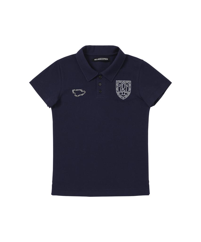 WELLBEING EXPRESS Football Pk Half Sleeve Navy