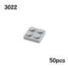50PCS MOC Assemble Particles 3022 Thin Plate 2x2 Dots Building Blocks 2*2 Figures Bricks DIY Educational Creative Toy for Kids