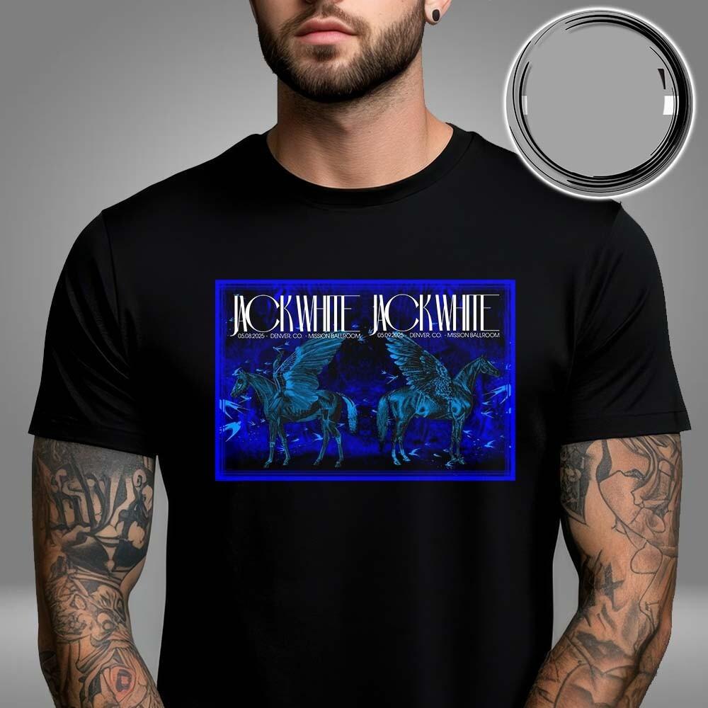 Jack White Full Shows Tee In Denver CO On May 8 2026 May 9 2026 Unisex T-Shirt XXXXL