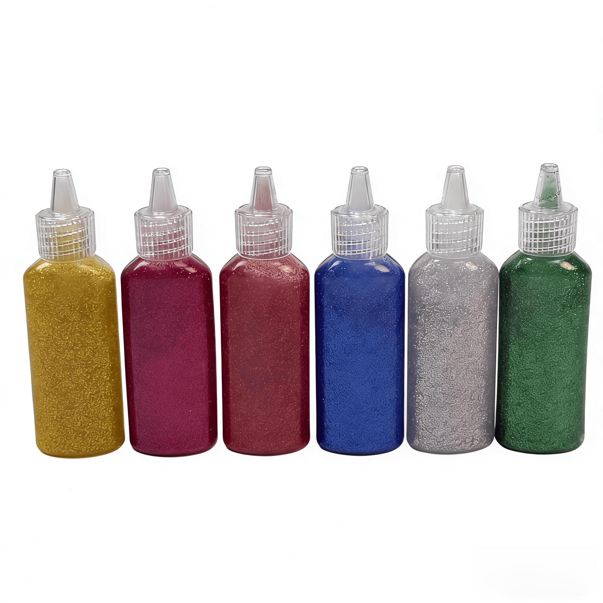 

Children s DIY 22ml Silver Glitter Craft Glue - Handmade Sparkle Rose Red