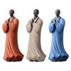 Buddha Statue Monk Figure Crafts Handmade Lifelike and Vivid Desktop Ornament Figurine for