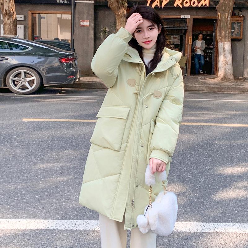 Korean Version Thickened Bread Clothes Down Cotton-padded Clothes Women's Loose Winter Jacket Medium and Long Knee-padded Jacket