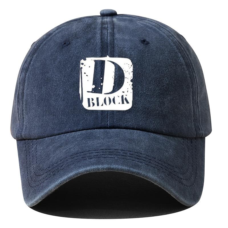 Retro Baseball Cap Curved Brim Hip-hop Hat Curved Brim Letter Print Washed Soft Top Baseball Cap Adjustable