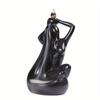 1pc,Elegant Ceramic Backflow Incense Burner for Home and Office Decoration with Beautiful Female Figure Design (Without Incense)