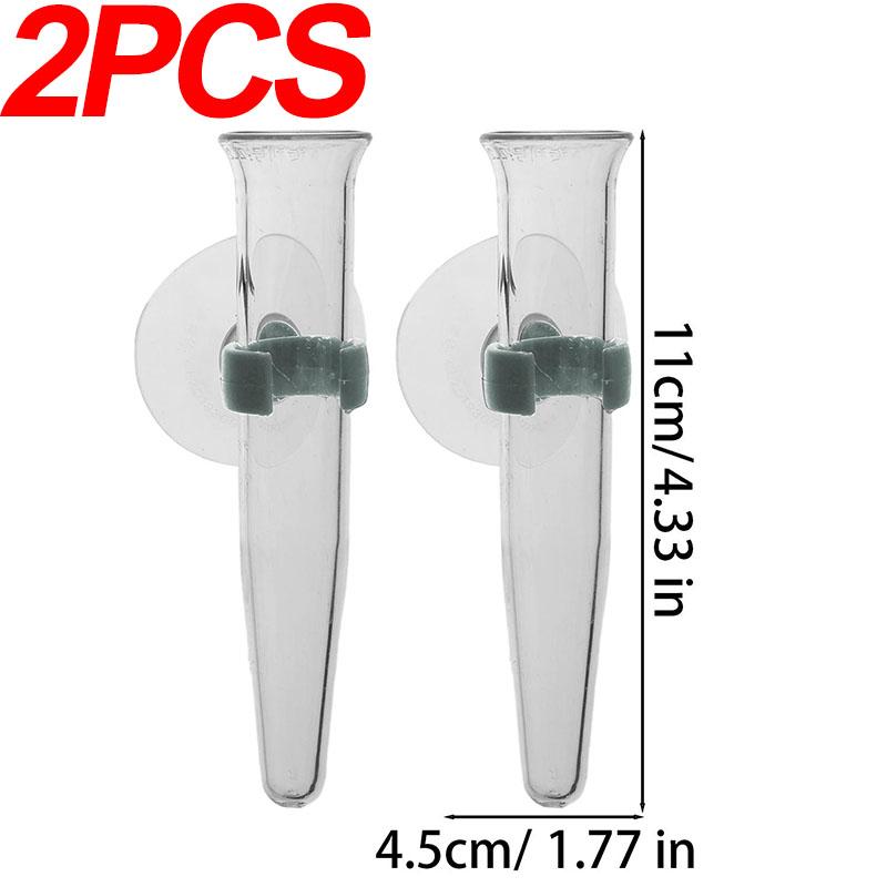 

10/2PCS Flower Water Tubes with Suction Cup Fresh Flower Vials Green Tubes for Wedding Party Small Bouquet Flower Arrangements