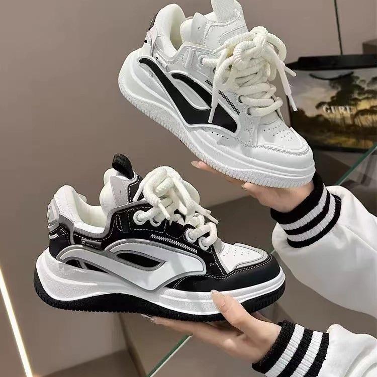 Zhao Ruth Xiaobai Shoes Women's 2025 New Versatile Casual Platform Dad Shoes Women's Skateboard Single Shoes Breadboard Shoes Women