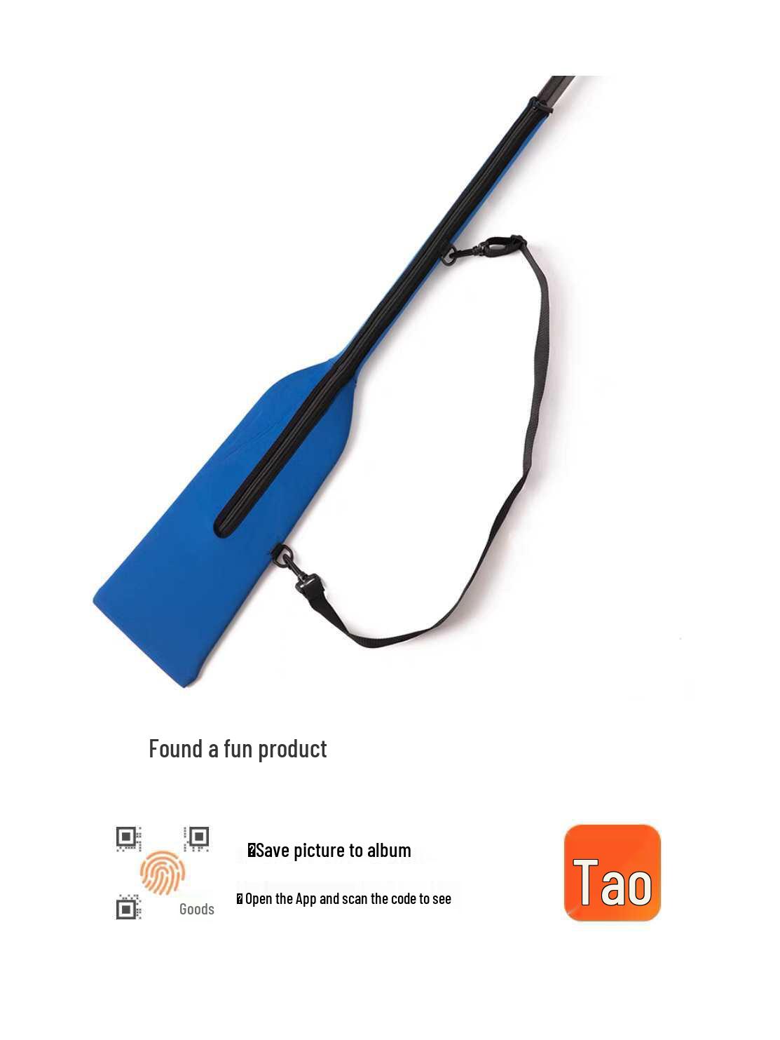 Quick-Drying Neoprene Dragon Boat Paddle Bag with Carbon Fiber Oar Protection синий