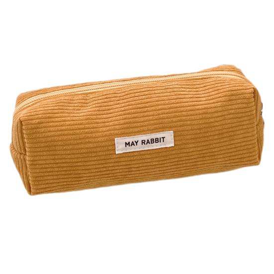 Federmäppchen, große Kapazität, Cord, Bleistifttasche, Mehrzweck-Schreibwarentasche, Reißverschlussleiste, Make-up