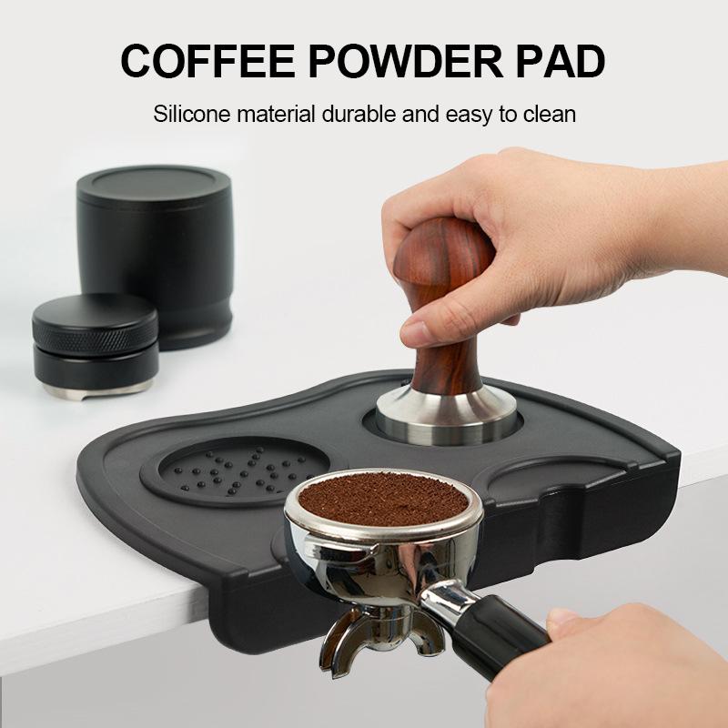 Coffee Mashing Pad Manual Coffee Silicone Pad Powder Press Anti-slip Mat Masticating Clip/Pad Coffee Accessories Barista Tools