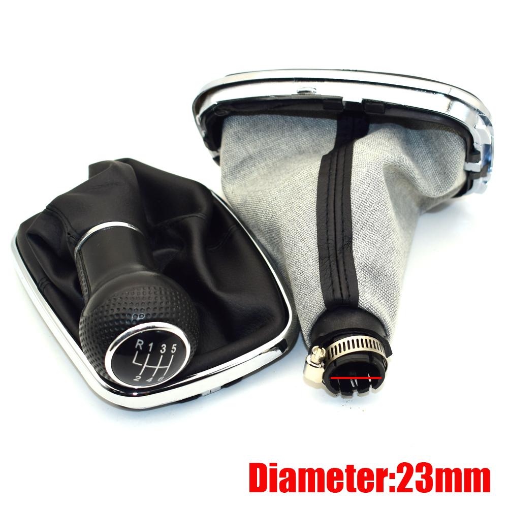 23mm For Volkswagen VW Golf 4 IV MK4 GTI R32 Bora Jetta 5 Speed Black Frame Gear Shift Knob Lever Gaiter Boot 1999-2004