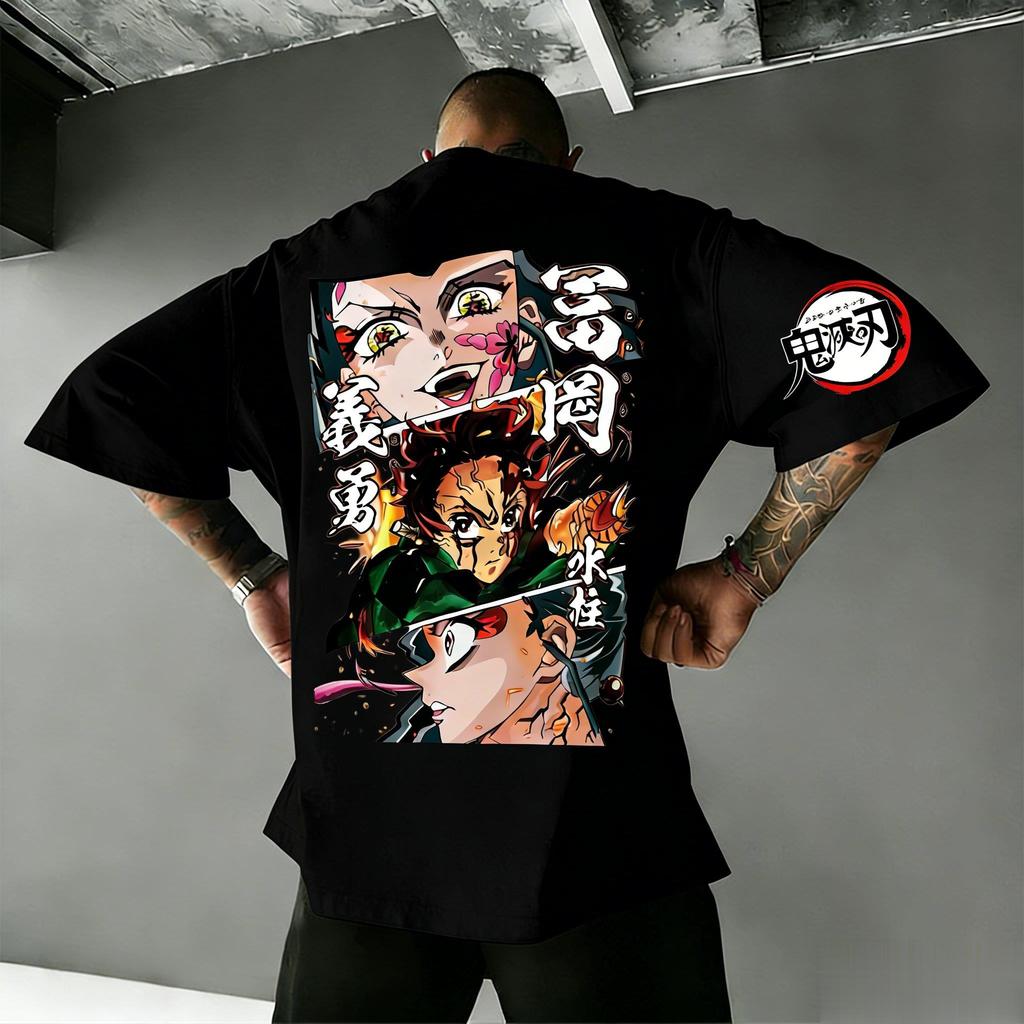 Kimetsu No Yaiba Giyu Tomioka Anime T Shirt Men Women Cotton Short Sleeve Streetwear Loose Graphic Tee Summer Casual Tops 2026