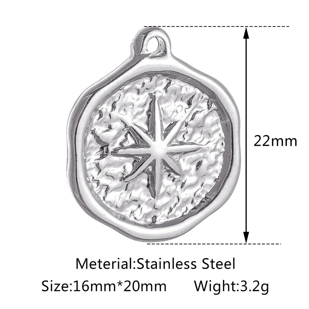 3pcs/Lot Stainless Steel Casting Sunburst Sun Moon Star Charms Pendant For DIY Necklace Bracelet Earrings Jewelry Accessories