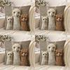 Alpaca Pillow Covers Machine Washable Polyester with Zipper Closure, Vintage Home Decor Suitable for Living Room