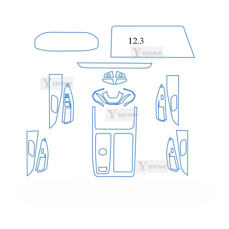 For -24 Changan NEVO Q05 Car Interior Protector Film Sticker Center Control Screen TPU Transparent Film