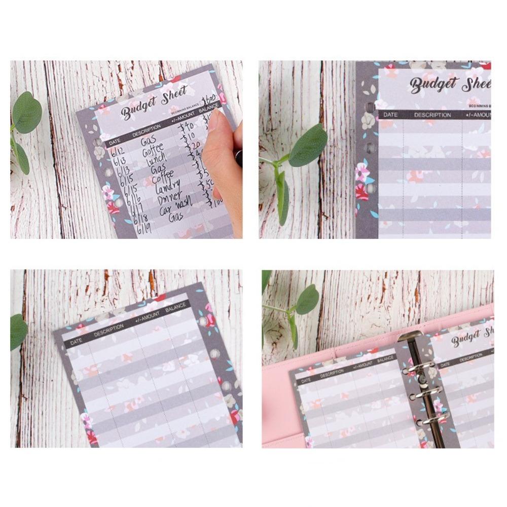Flower Expense Tracker Refill Binder Paper  Notebook Refill Paper