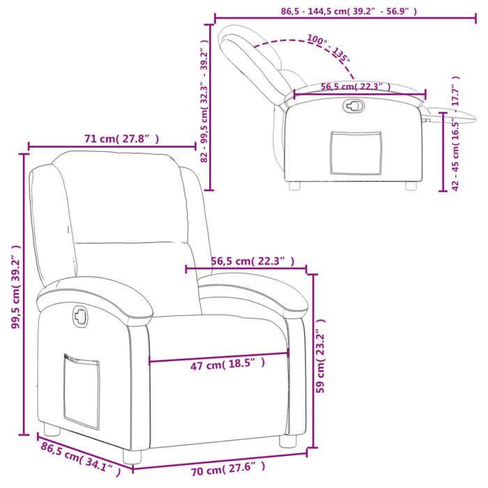 VidaXL Recliner Armchair, Relaxation Chair with Backrest and Footrest, Reclining Seat, Living Room TV Armchair, 371804