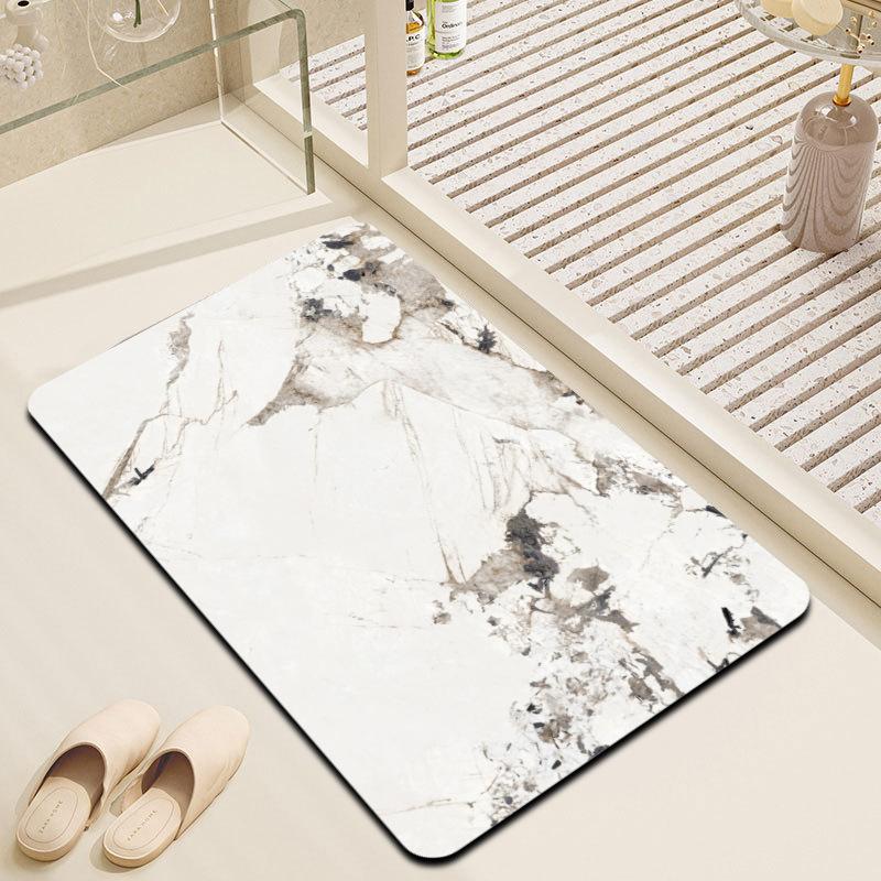 Cross-border Marble Diatom Mud Floor Mat Bathroom Absorbent Mat Entrance Door Mat Toilet Non-slip Quick-drying Foot Mat