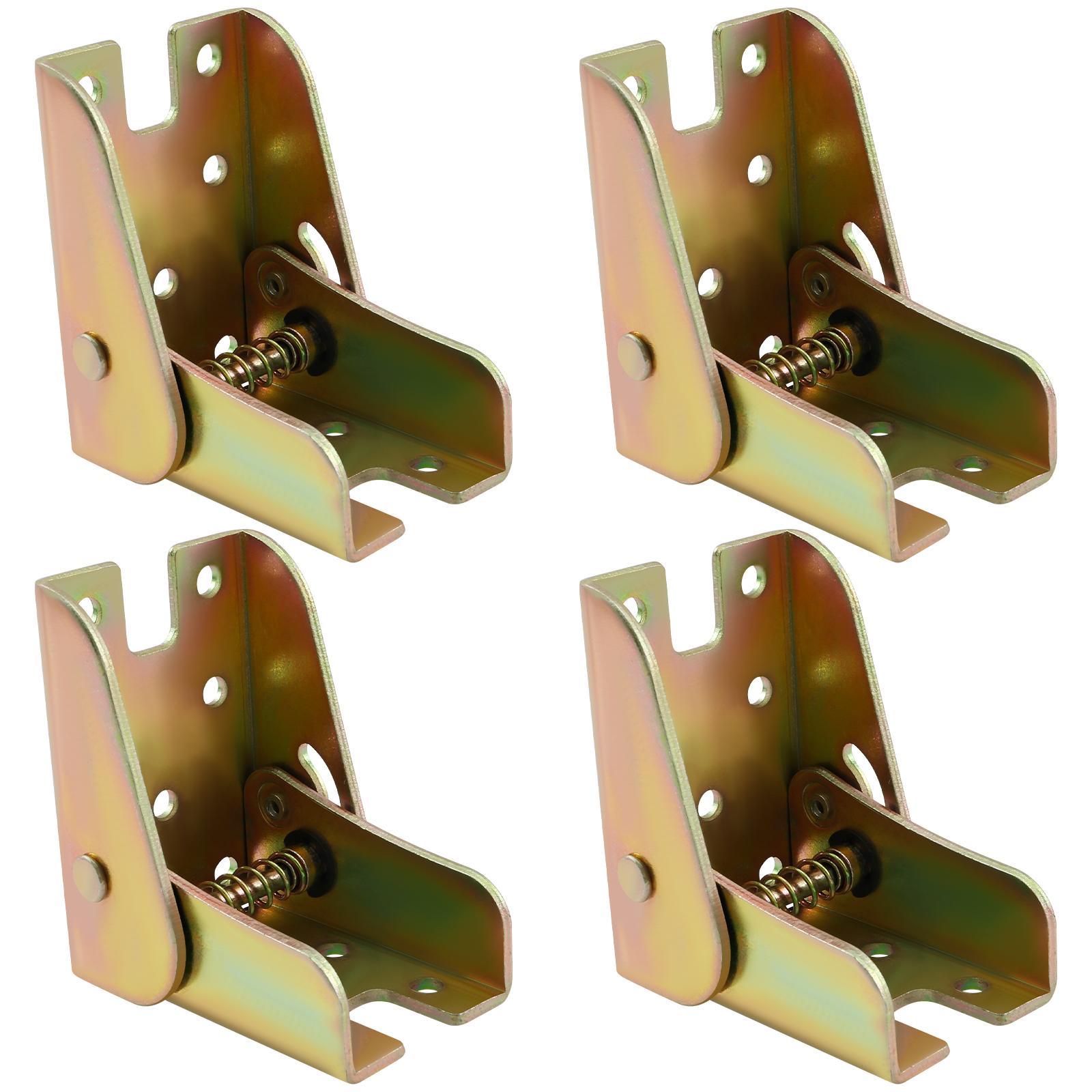 

4 Pcs Heavy Duty Folding Hinge with Lock 90 Degree Self Locking Folding Hinge for Table Legs Worktables Laundry Garage Boats
