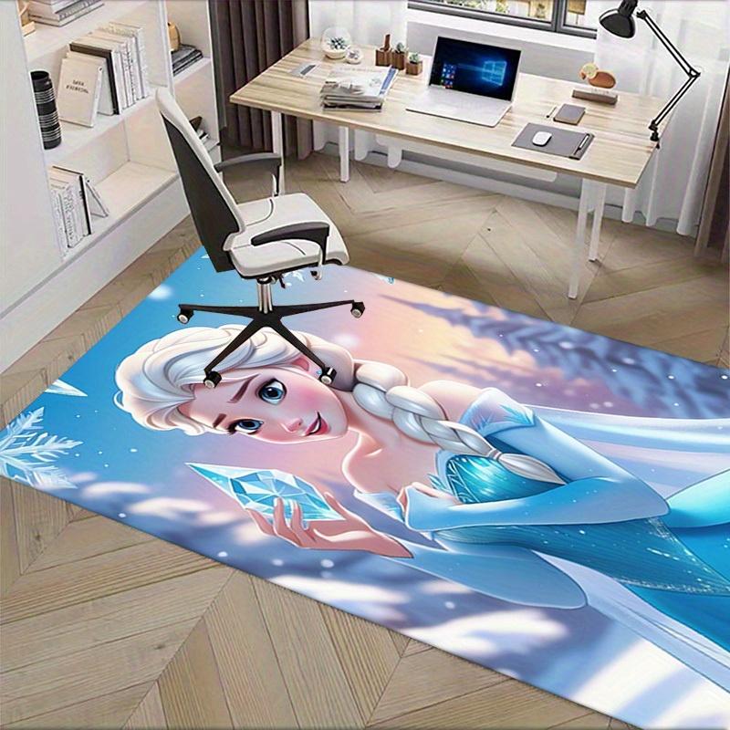 1pc Office Carpet, Under Chair Rug, Gift for Home Decor, Frozen Elsa Inspired Winter Wonderland Flooring Mat