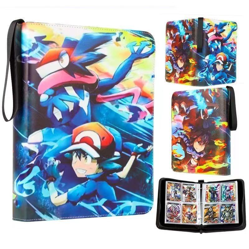 52 Style 400pcs Card Album 2x2 Loose-leaf Large Capacity Leather Anime Zipper Card Collection Photo Album