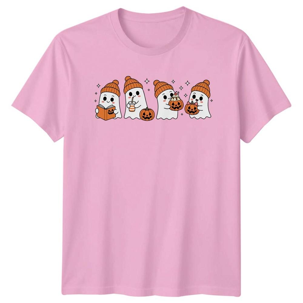 Cute Ghosts Halloween Autumn Graphic Unisexs TShirt Unisexs Tee Unisex Spooky Fun